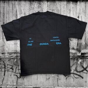 Kanye West Donda Vision Magazine Era Tee XL Black Blue Graphic